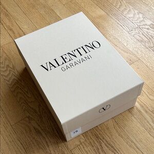 Valentino Garavani Beige empty Storage Box. From winter boots